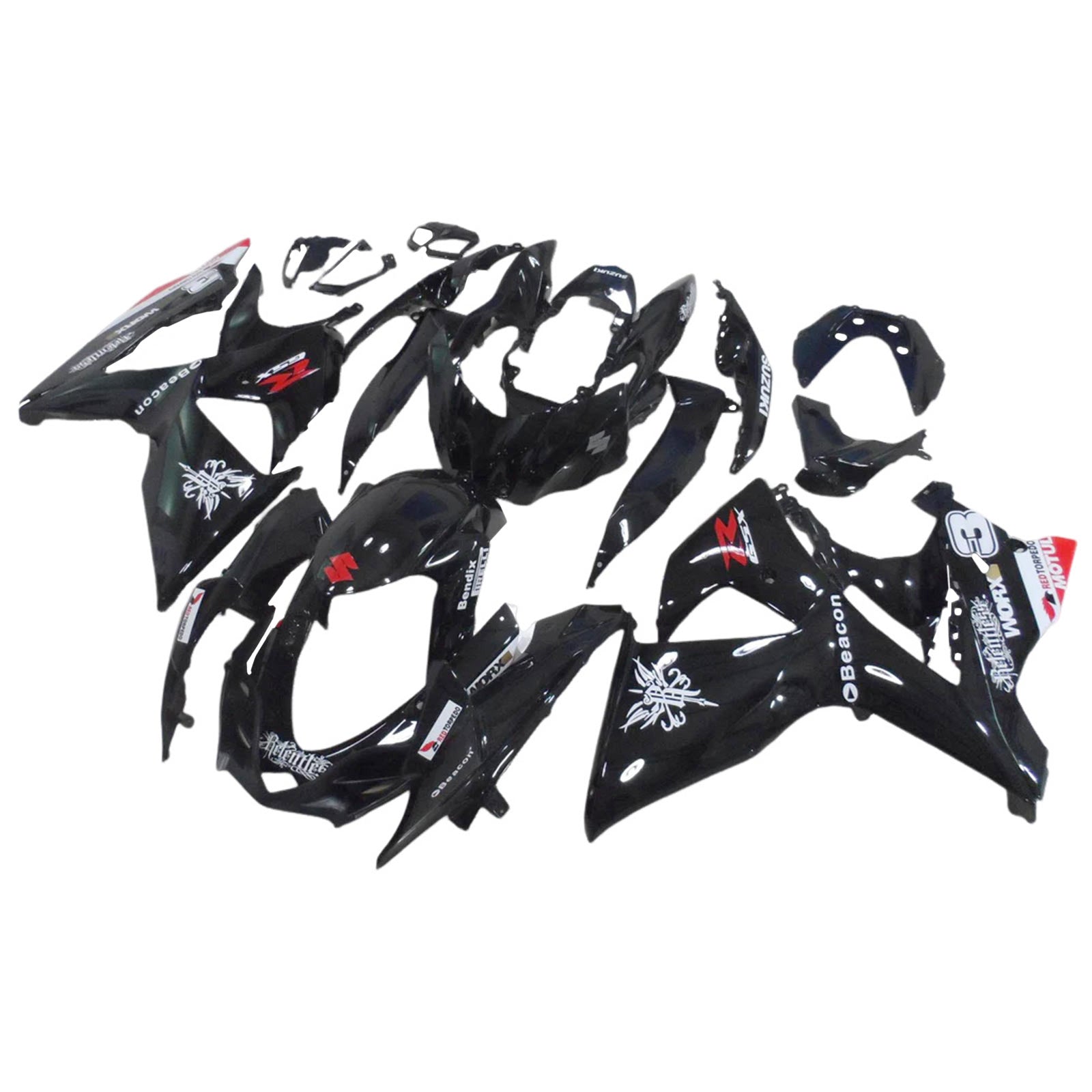 Amotopart Suzuki GSXR1000 2009-2016 K9 Fairing Kit Bodywork Plastic ABS