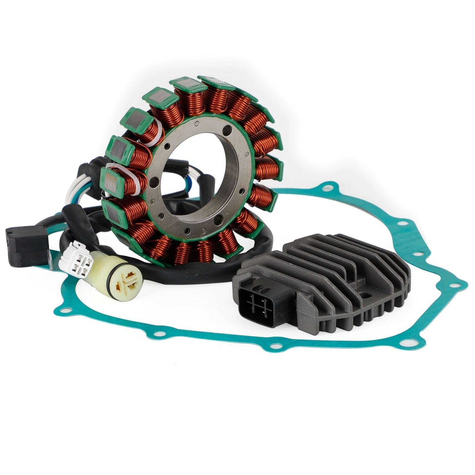 Magneto Stator+Voltage Rectifier+Gasket For Yamaha YFM660 Grizzly YXR660 Rhino Fedex Express Generic