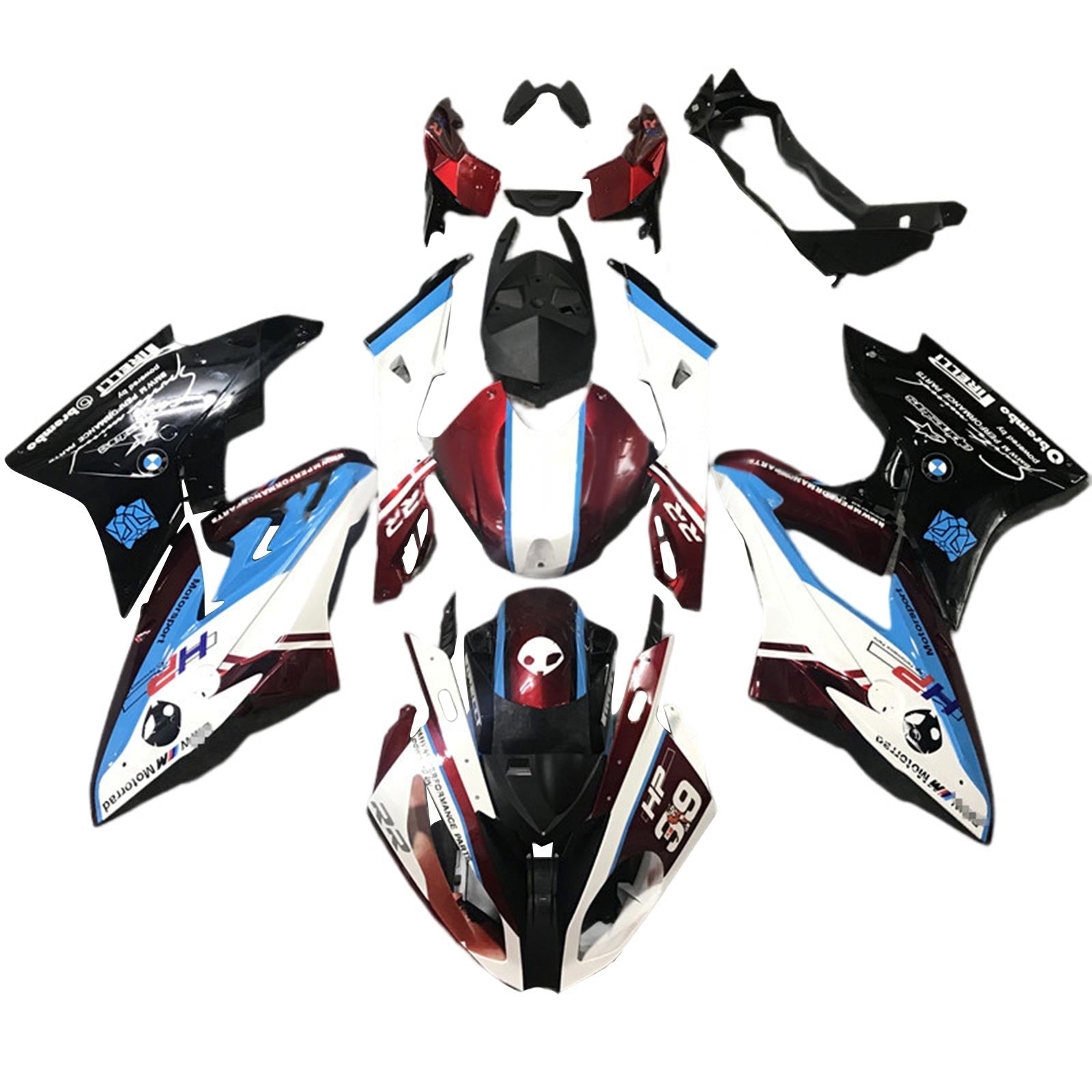 Amotopart BMW S1000RR 2017-2018 Fairing Kit Bodywork Plastic ABS