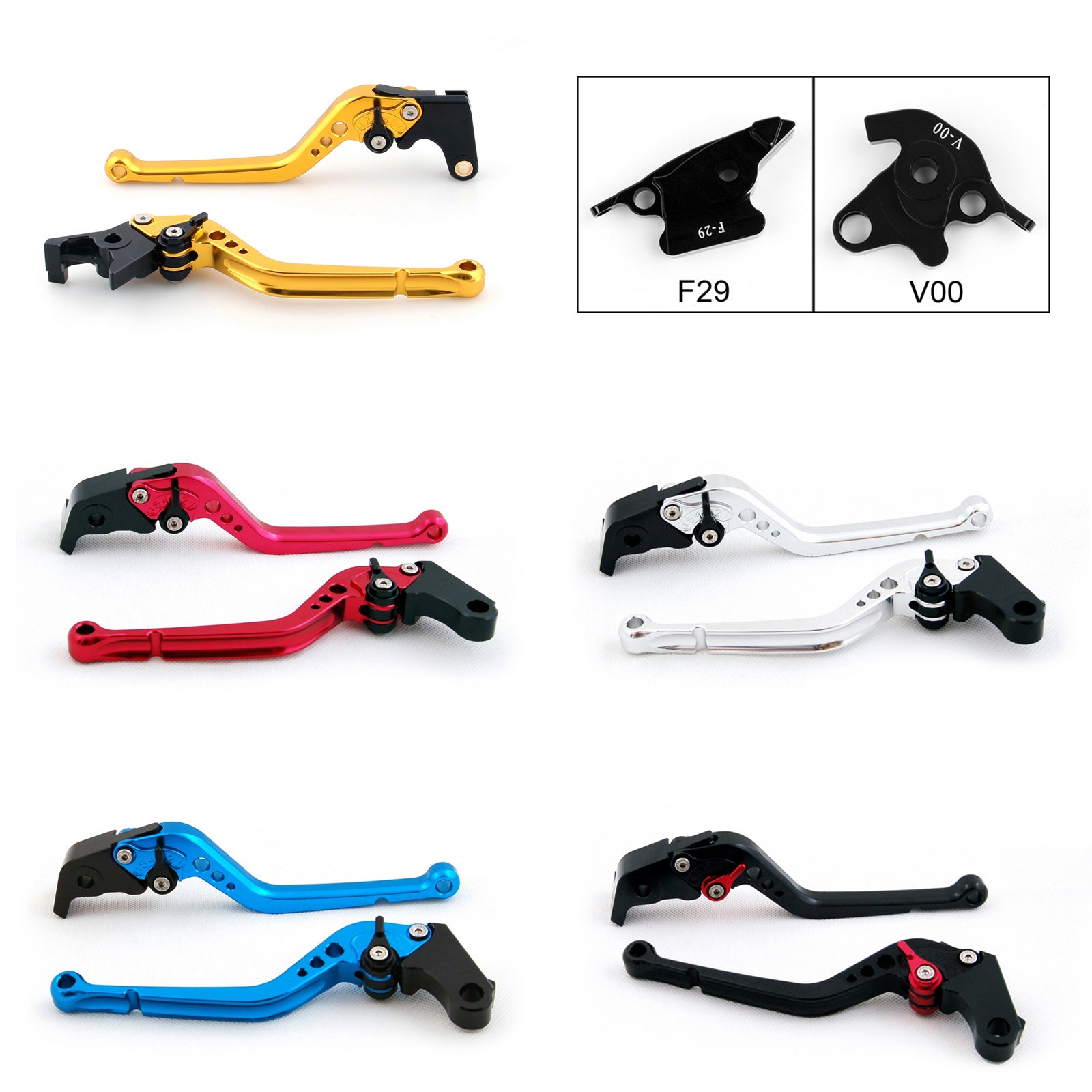 Long Brake Clutch Levers For Honda ST 1300 2008-2012 Black Generic