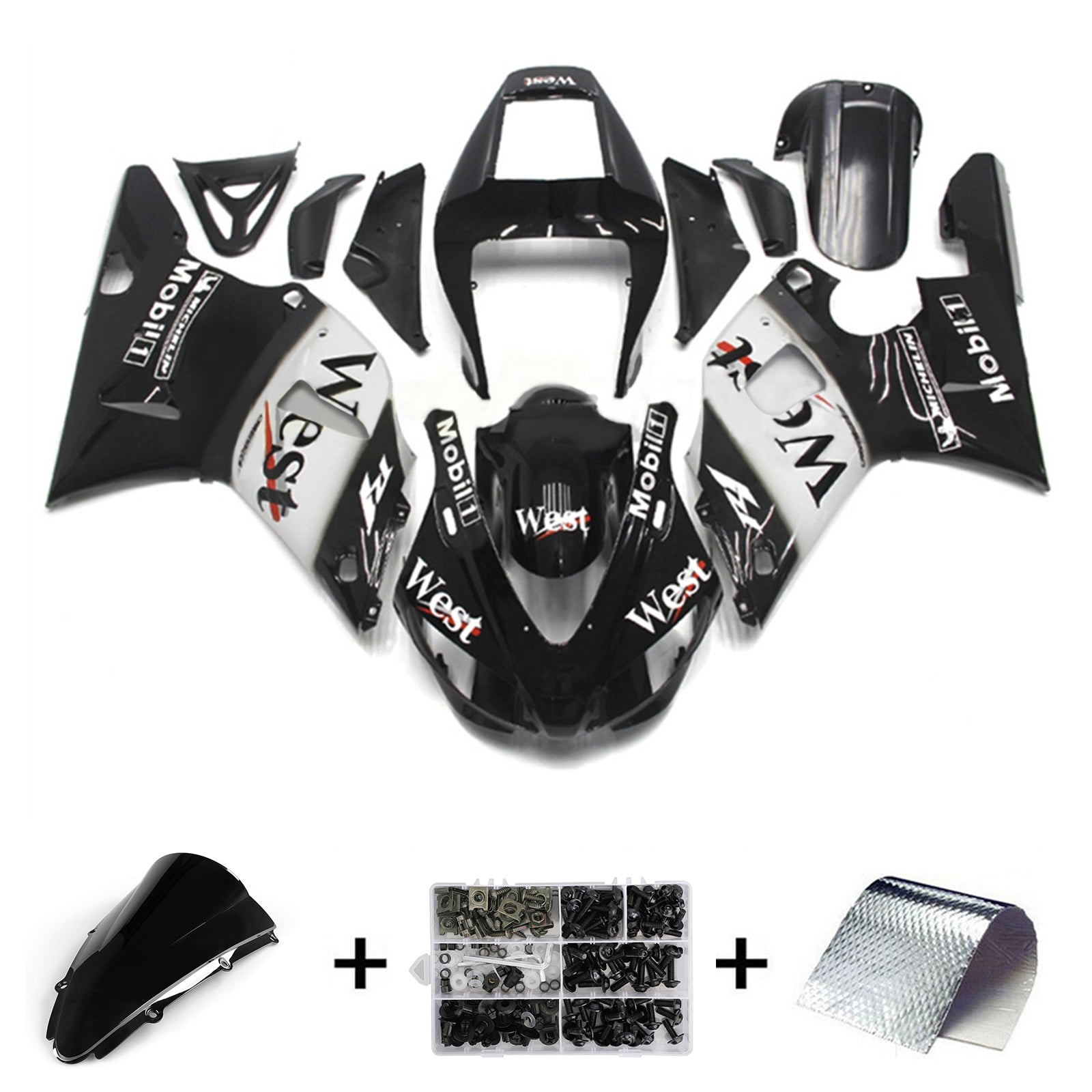 Yamaha YZF 1000 R1 2000-2001 Fairing Kit Bodywork Plastic ABS