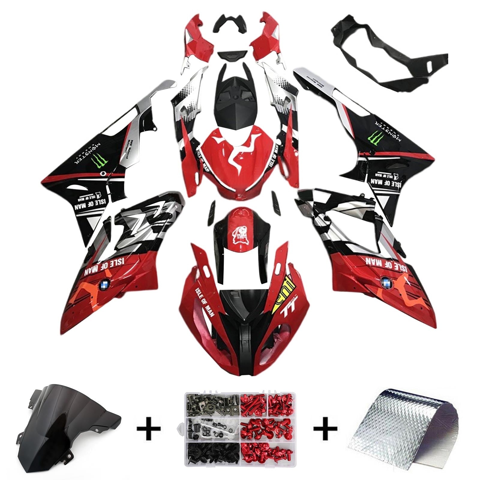 Amotopart BMW S1000RR 2017-2018 Fairing Kit Bodywork Plastic ABS