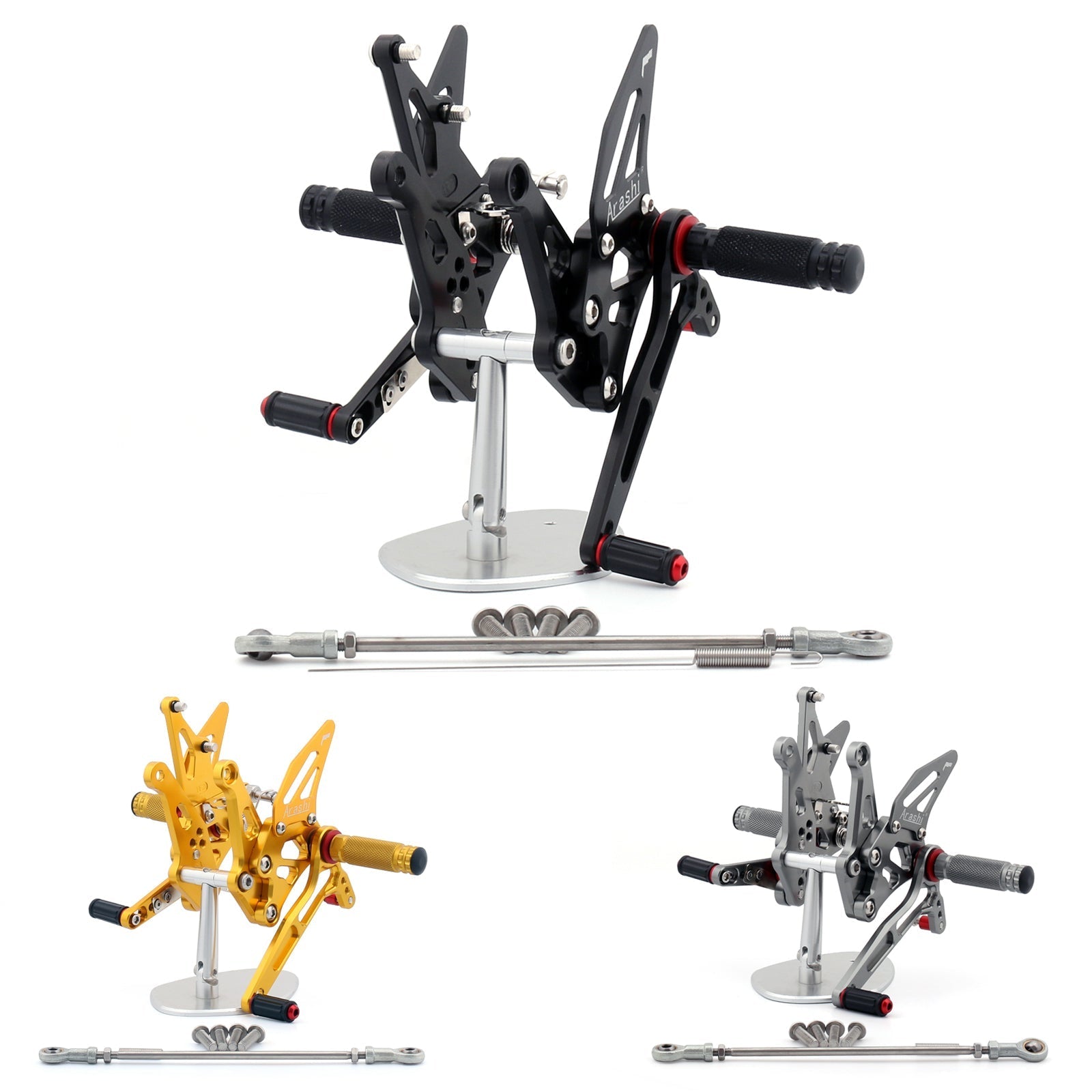 CNC Adjustable Rearsets Rear Set Foot pegs For Kawasaki Ninja Z 1000 2017