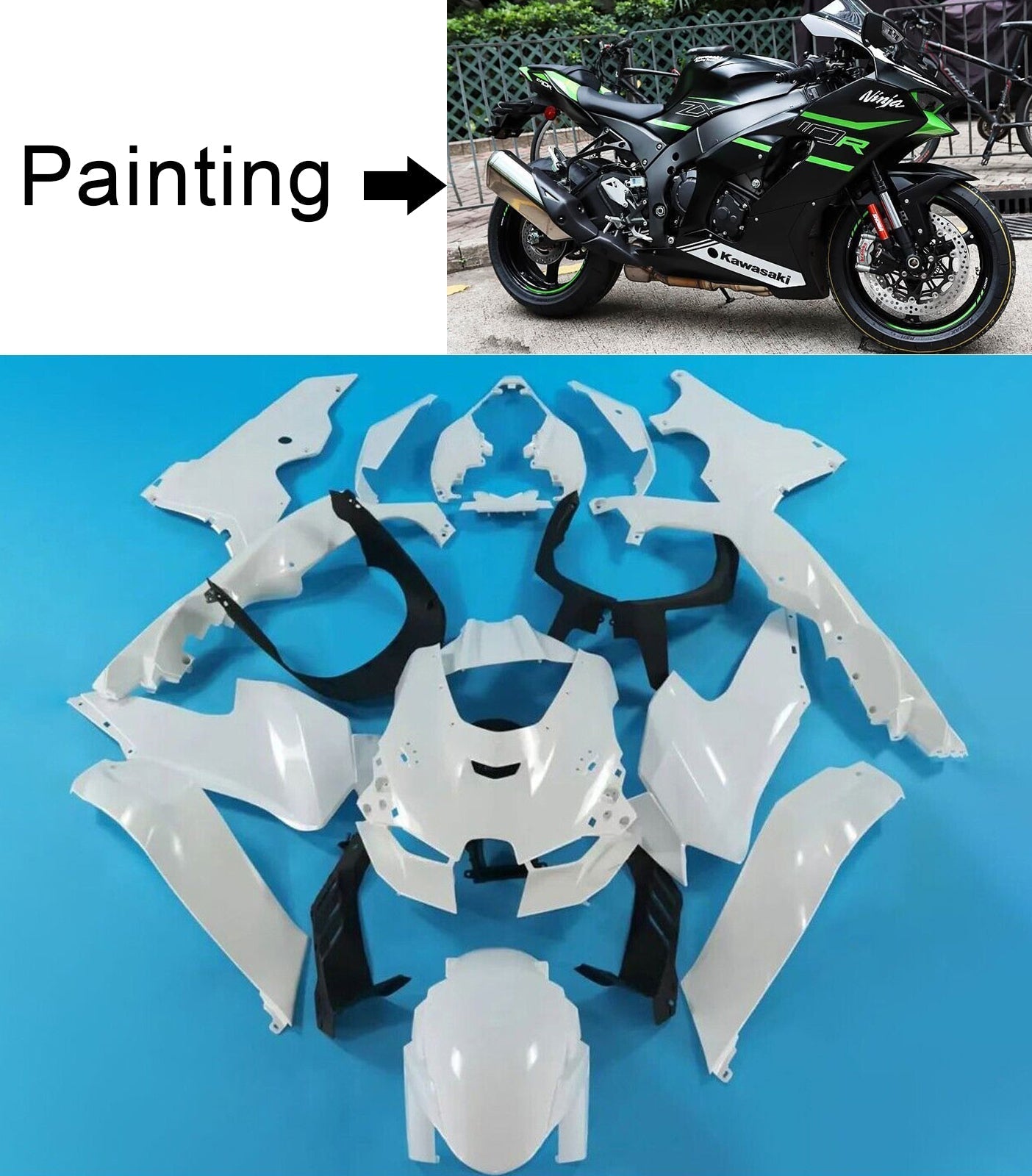 Kawasaki ZX-10R ZX-10RR 2021-2024 Fairing Kit Bodywork ABS