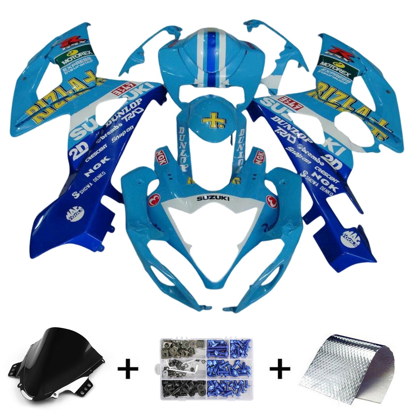 Amotopart Suzuki GSXR1000 2005-2006 K5 Fairing Kit Bodywork Plastic ABS