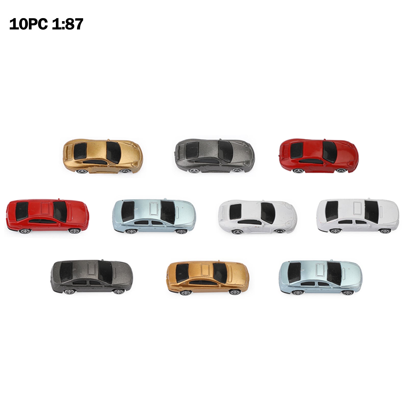 10Pcs HO Scale Model Car 1:87 Building Train Scenery Architecture Model